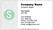 Colorful S Monogram business card