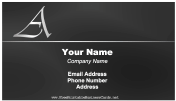 Elegant A Monogram business card