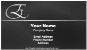 Elegant E Monogram business card