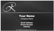 Elegant R Monogram business card