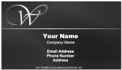 Elegant W Monogram business card
