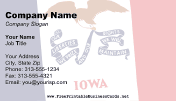 Flag of Iowa business card