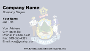 Flag of Maine business card