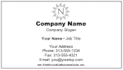 Minimalist Monogram N business card