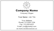 Minimalist Monogram R business card