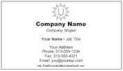Minimalist Monogram U business card