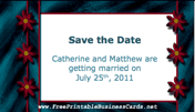 Red Flower Save the Date Card