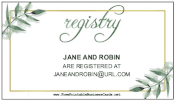 Wedding Registry Insert Card Leaf