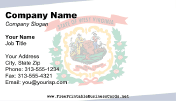 Flag of West Virginia business card