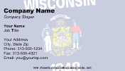 Flag of Wisconsin business card