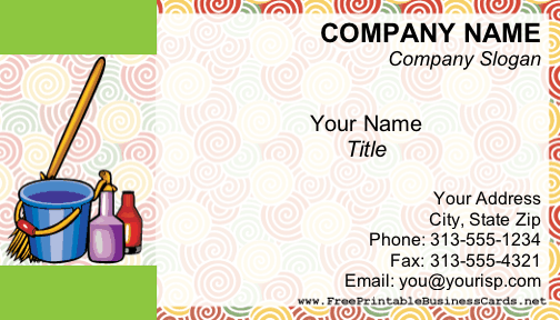 Cleaning Service business card