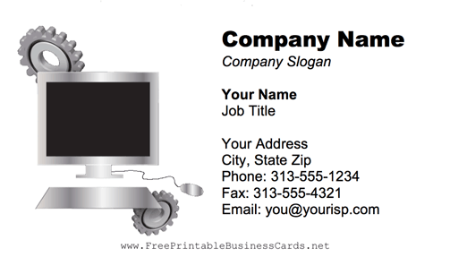 Computer Repair business card