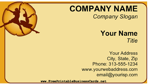 Dance School business card