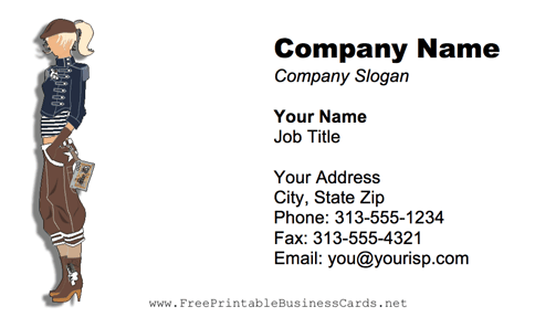 Fashion Stylist business card