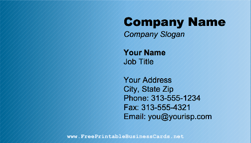 Blue Gradient business card