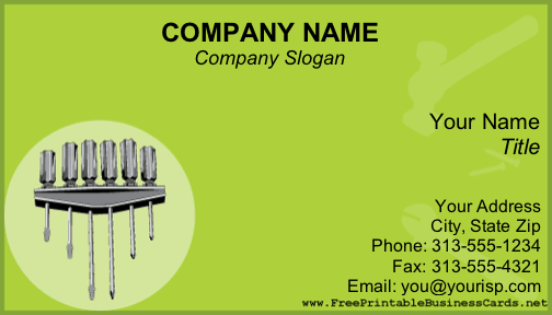 Handyman business card