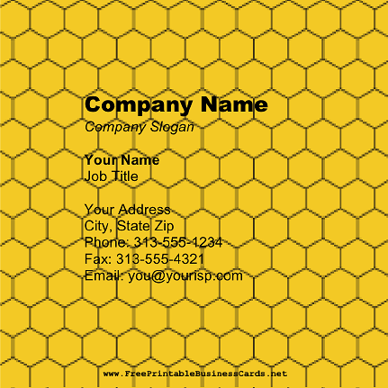 Honeycomb Square business card