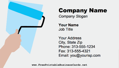 Painter business card