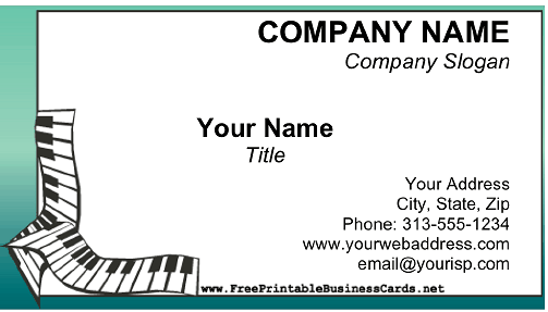 Piano business card