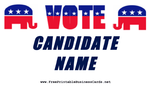 Republican Sign business card
