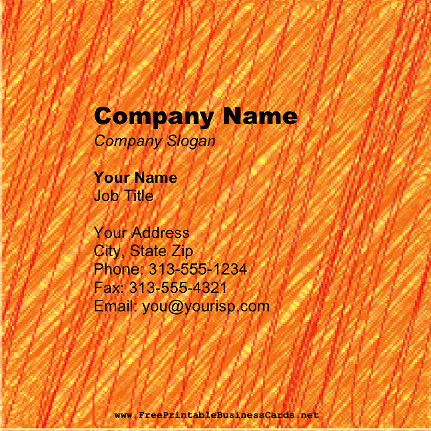 Scribble Stitch Square business card