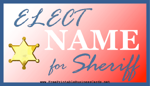 Sheriff Sign business card