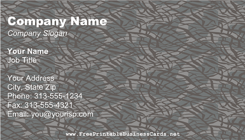 Snake Skin business card