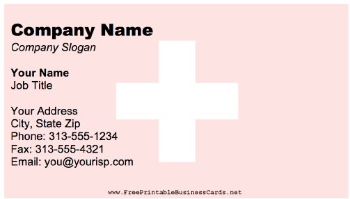 Switzerland business card