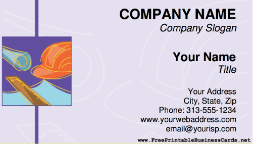 Construction business card