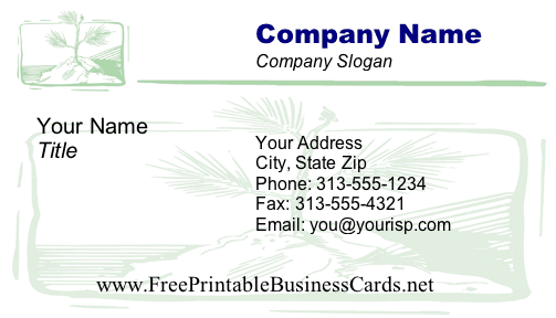 Tree business card