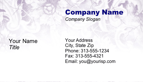 Wedding business card