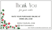 Thanks For Order Insert Card Floral