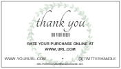 Thanks For Order Insert Card Leaf
